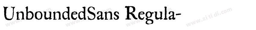 UnboundedSans Regula字体转换